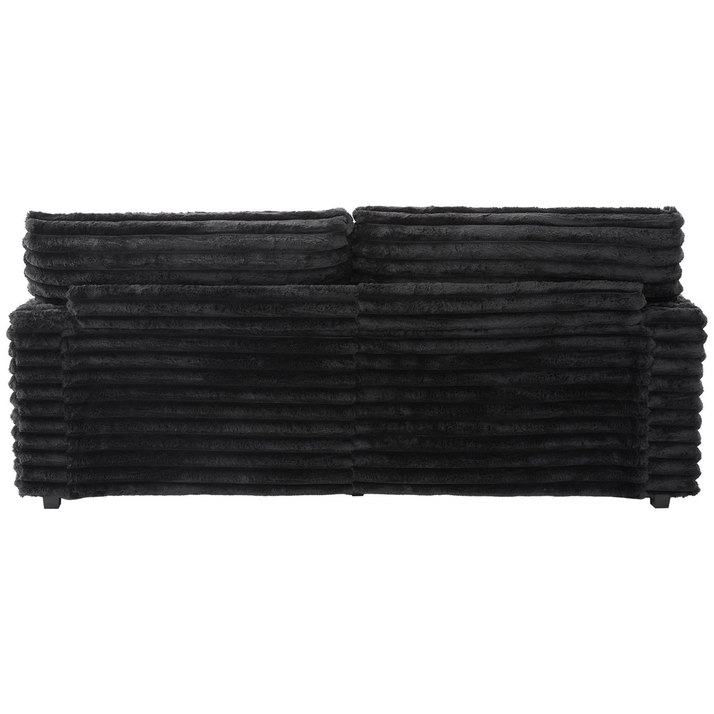 Oversized Double Chaise Lounge Sofa With USB Ports And Cup Holders