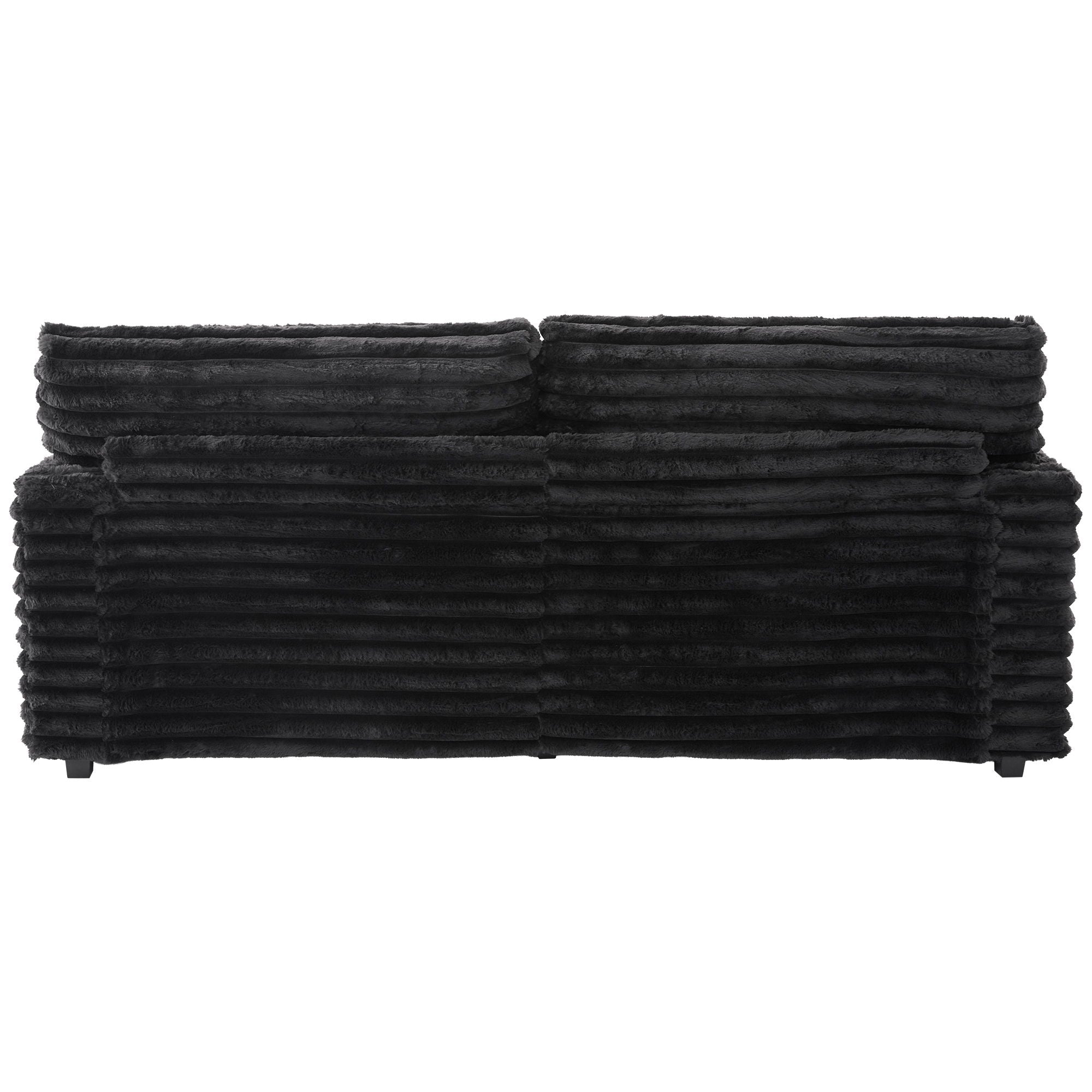 Oversized Double Chaise Lounge Sofa With USB Ports And Cup Holders