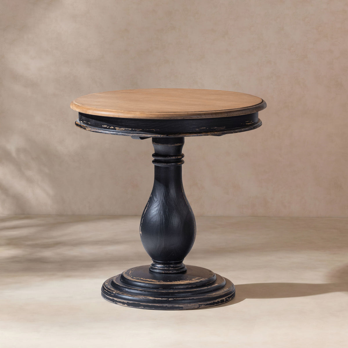 Winslow - Round Pedestal Side Table - Natural / Light Brown