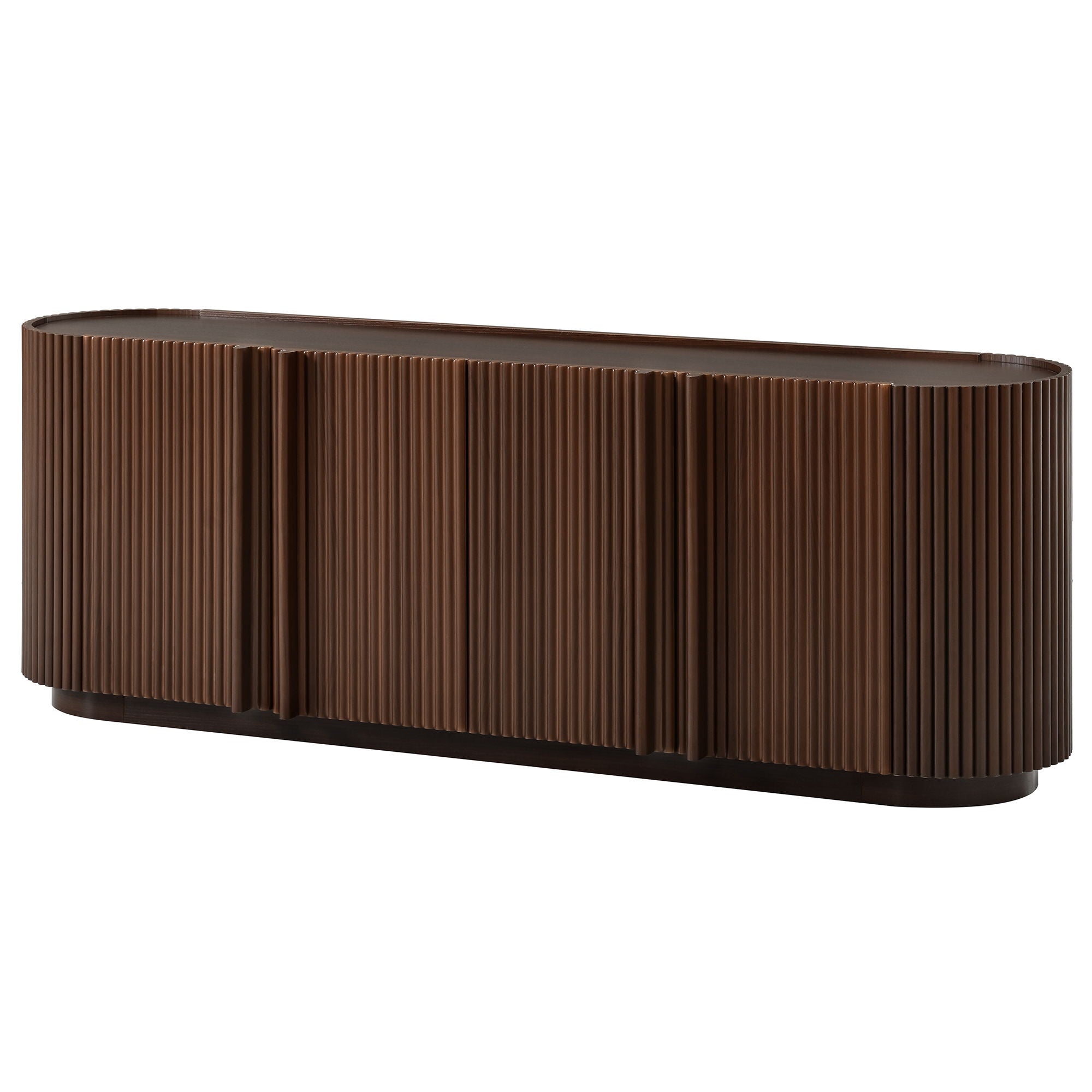 TV Stand With Fluted Tambour Style Door