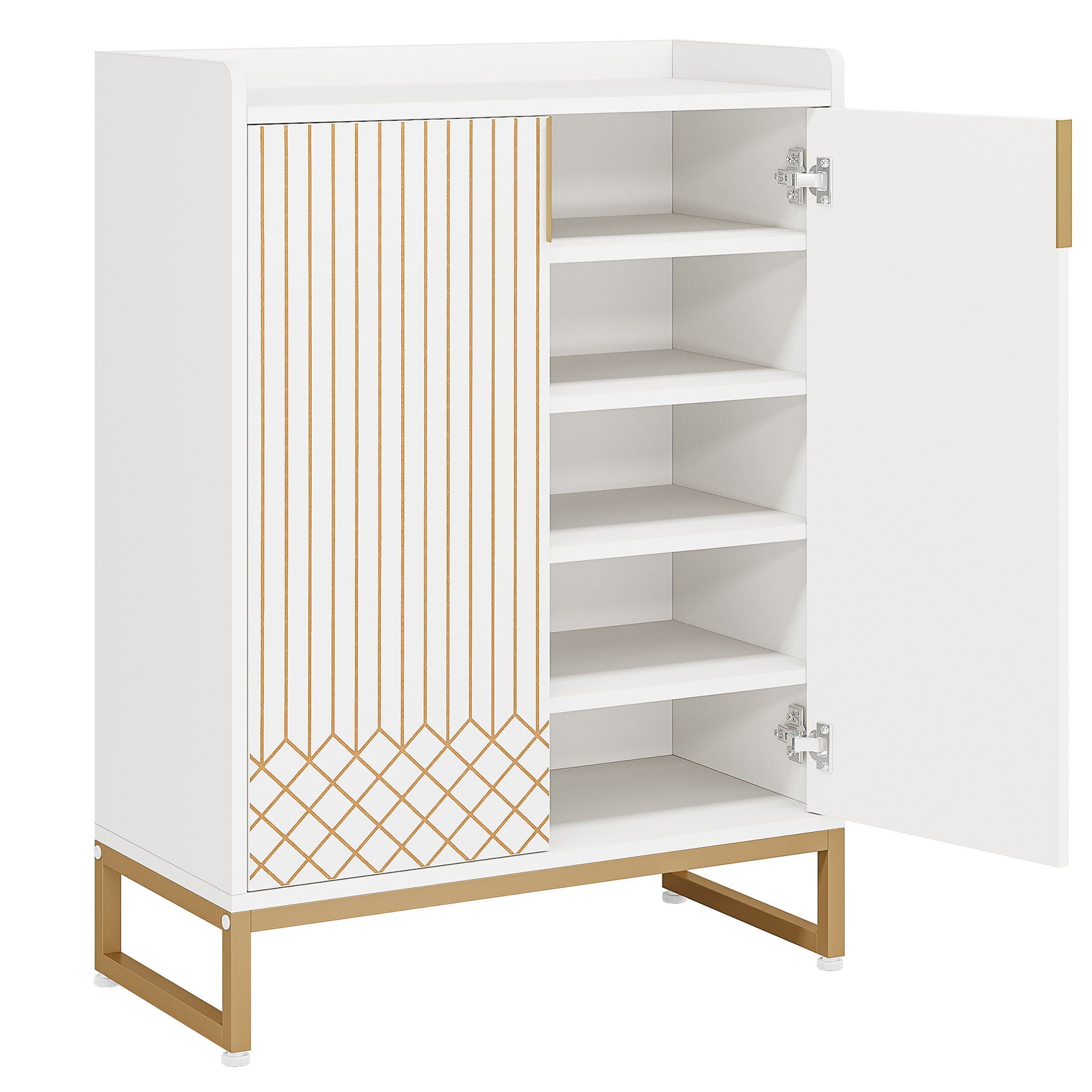 5 Tiers Shoe Storage Organizer With Doors