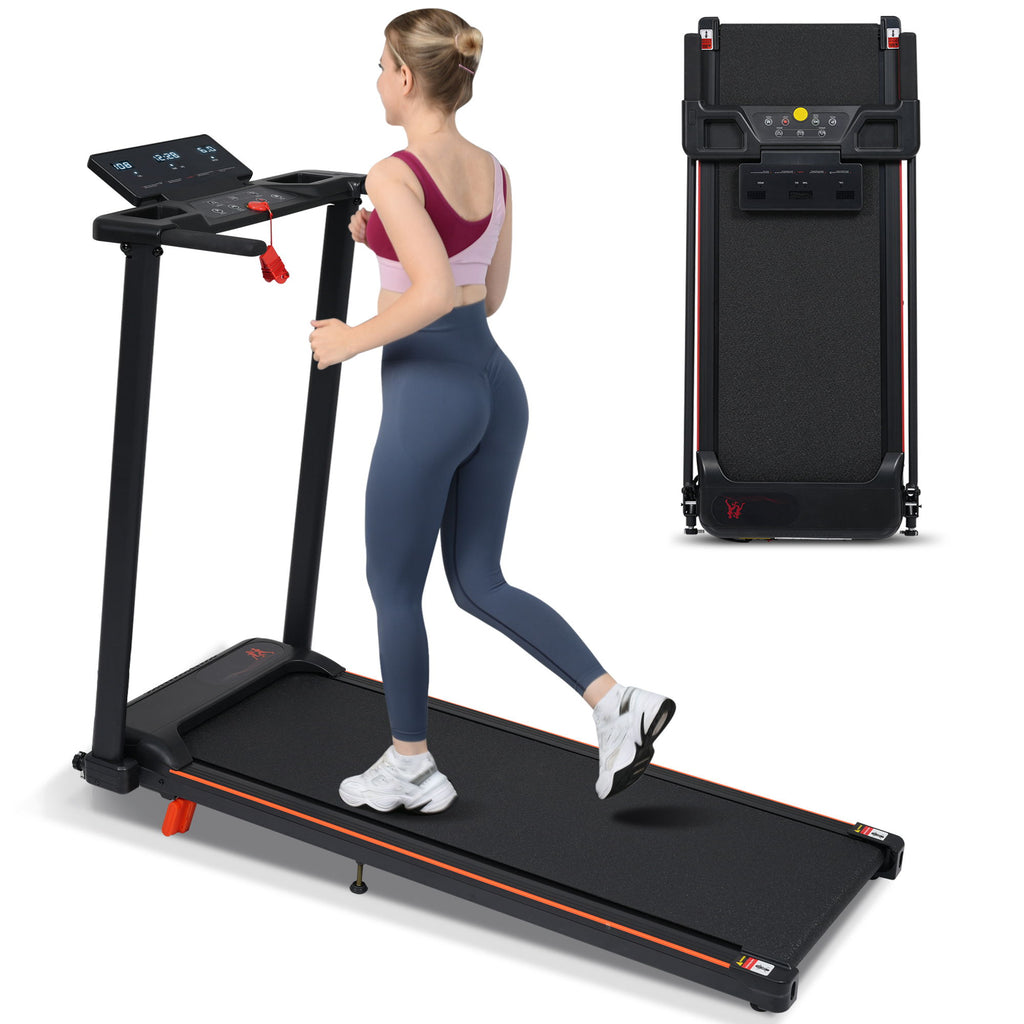 Treadmill With 8% Incline, Portable Treadmills For Home - Black