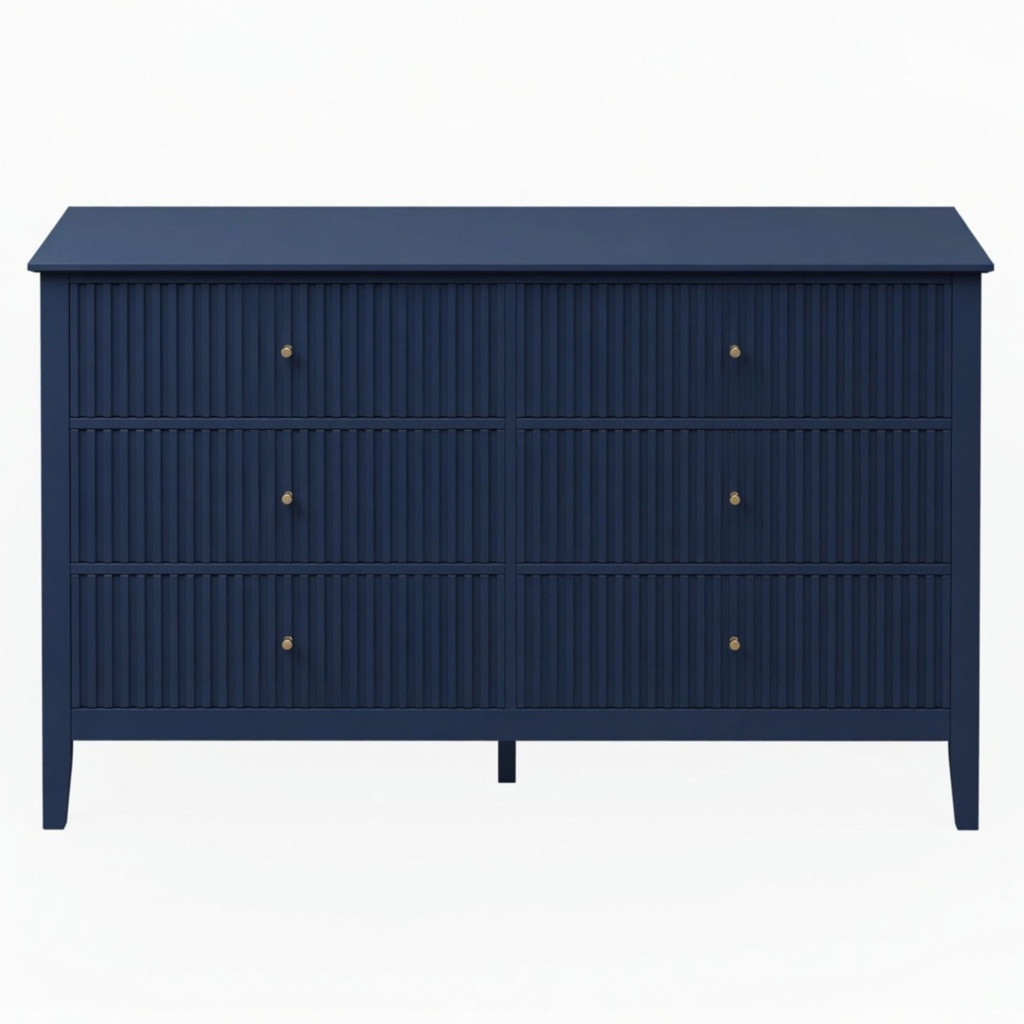 Modern 6 Drawer Fluted Dresser