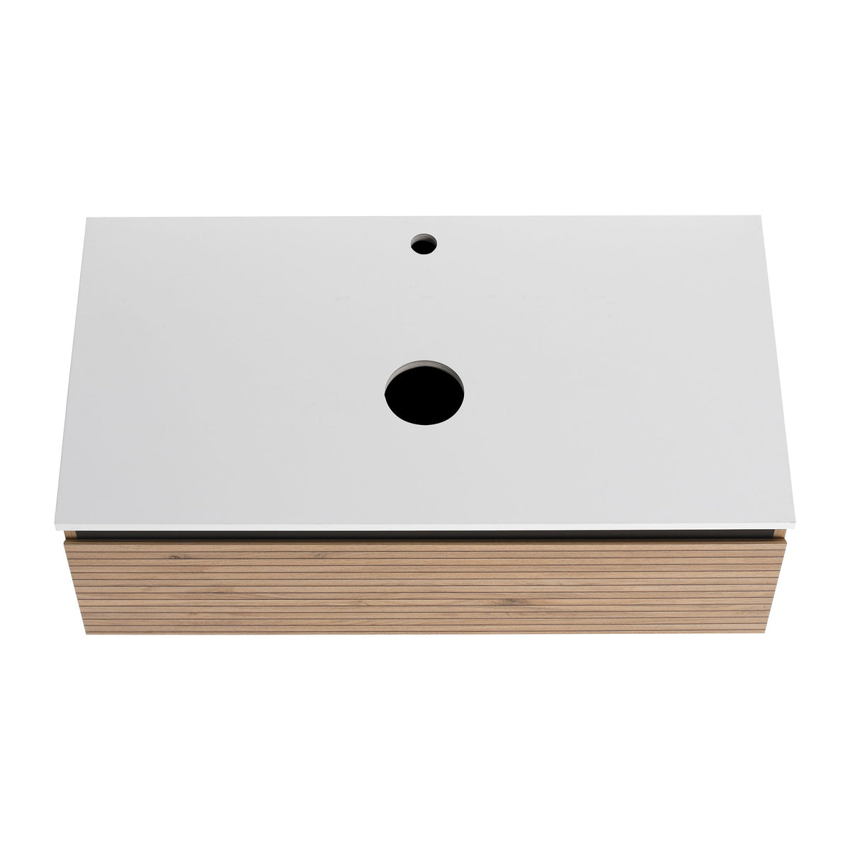 Wall Mounted Bathroom Vanity With Art Sink & 1 Soft Close Drawer