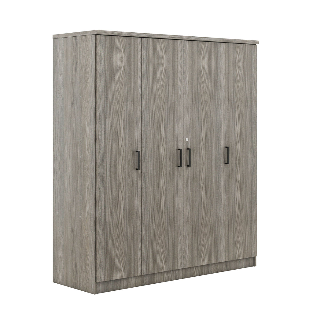 4 Door Wardrobe With 1 Drawer - Gray