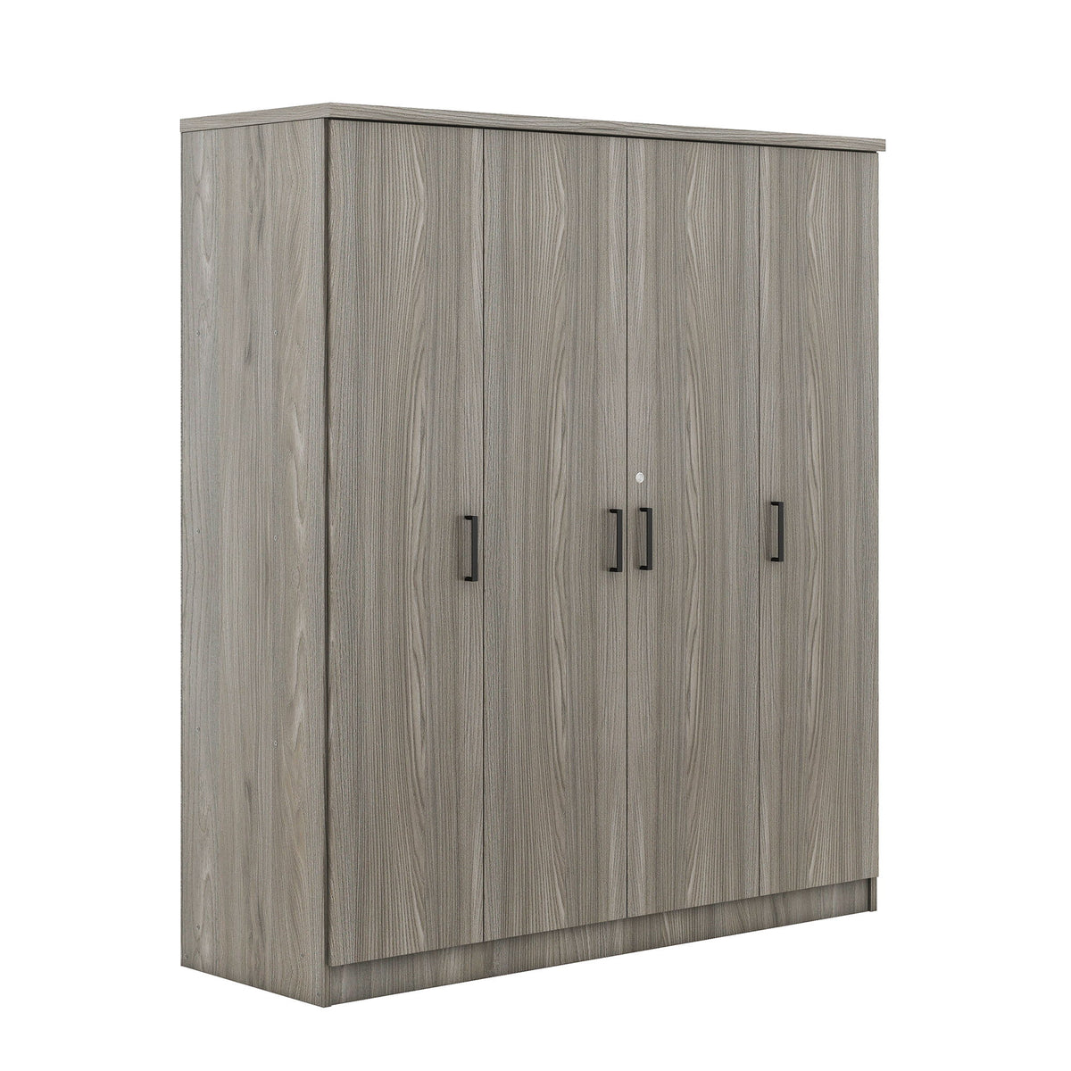 4 Door Wardrobe With 1 Drawer - Gray