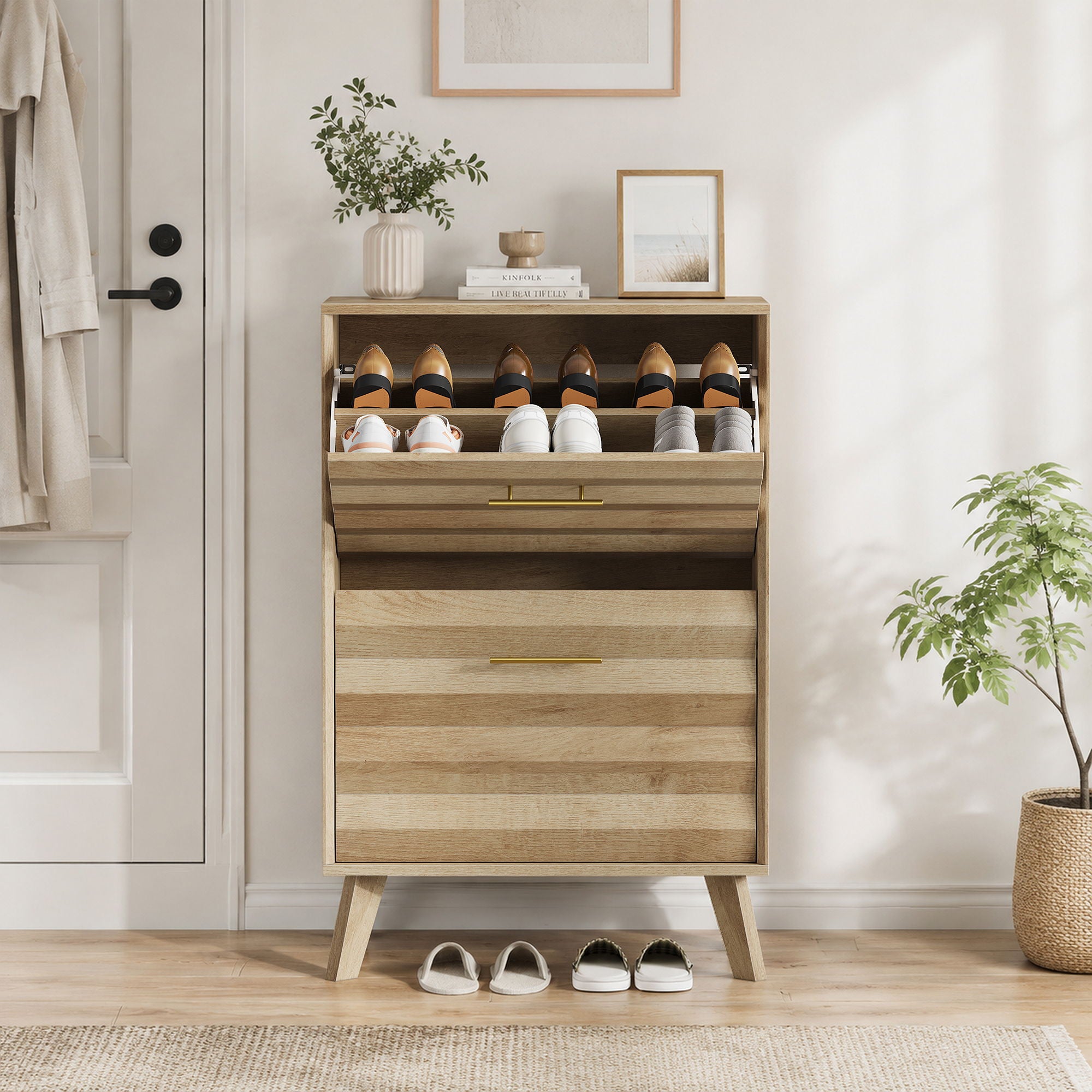 Flip Top Shoe Cabinet