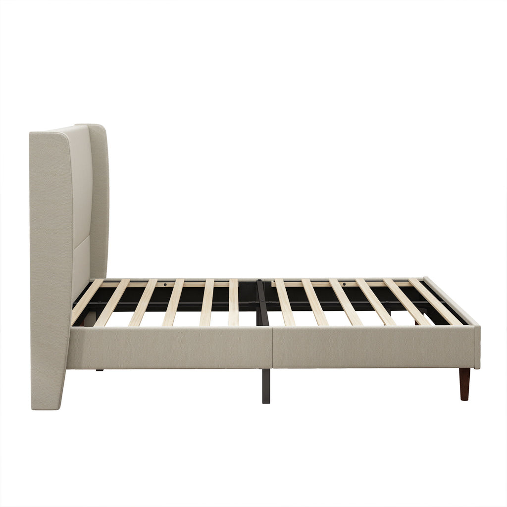 Upholstered Bed With High Headboard Design