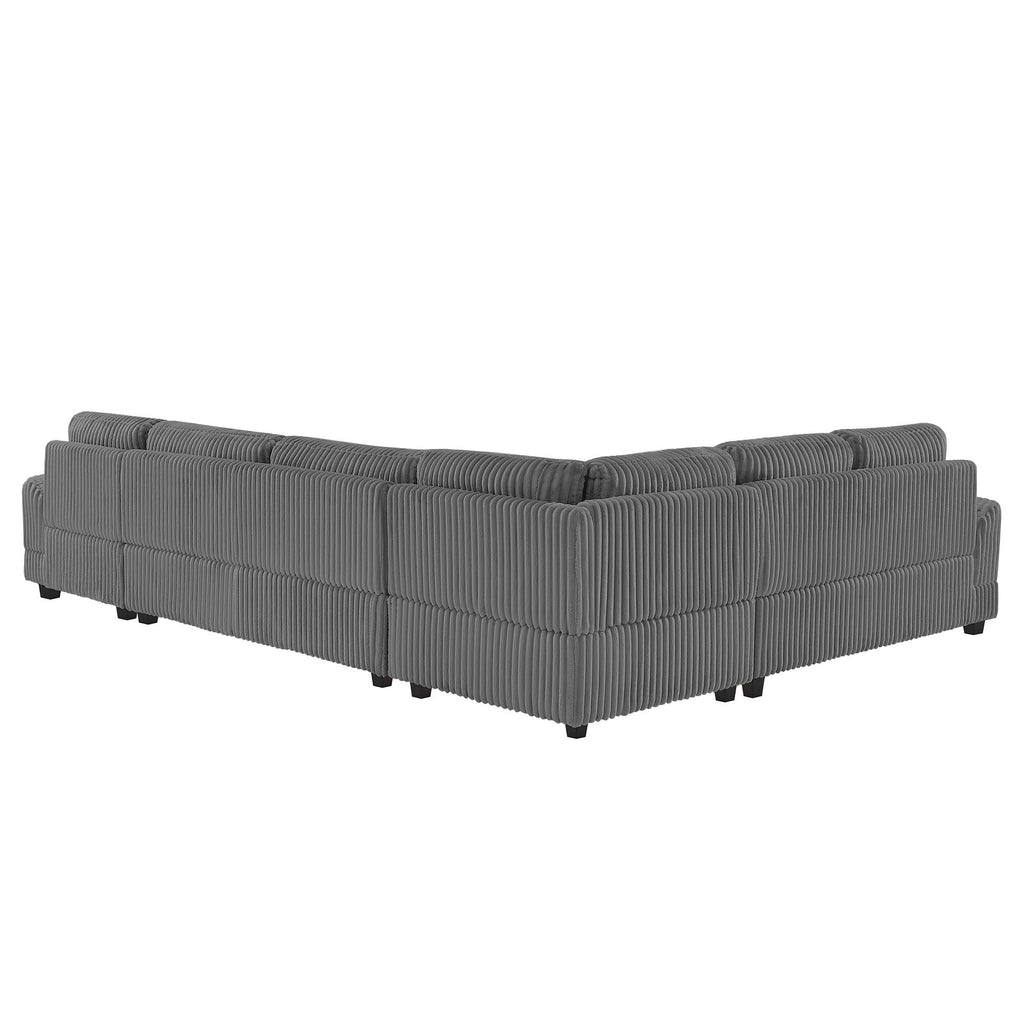 Oversized Sectional Sofa U - Shaped Sofa Couch Modern Sofa Upholstered In Soft With A Chaise Lounge For Living Room