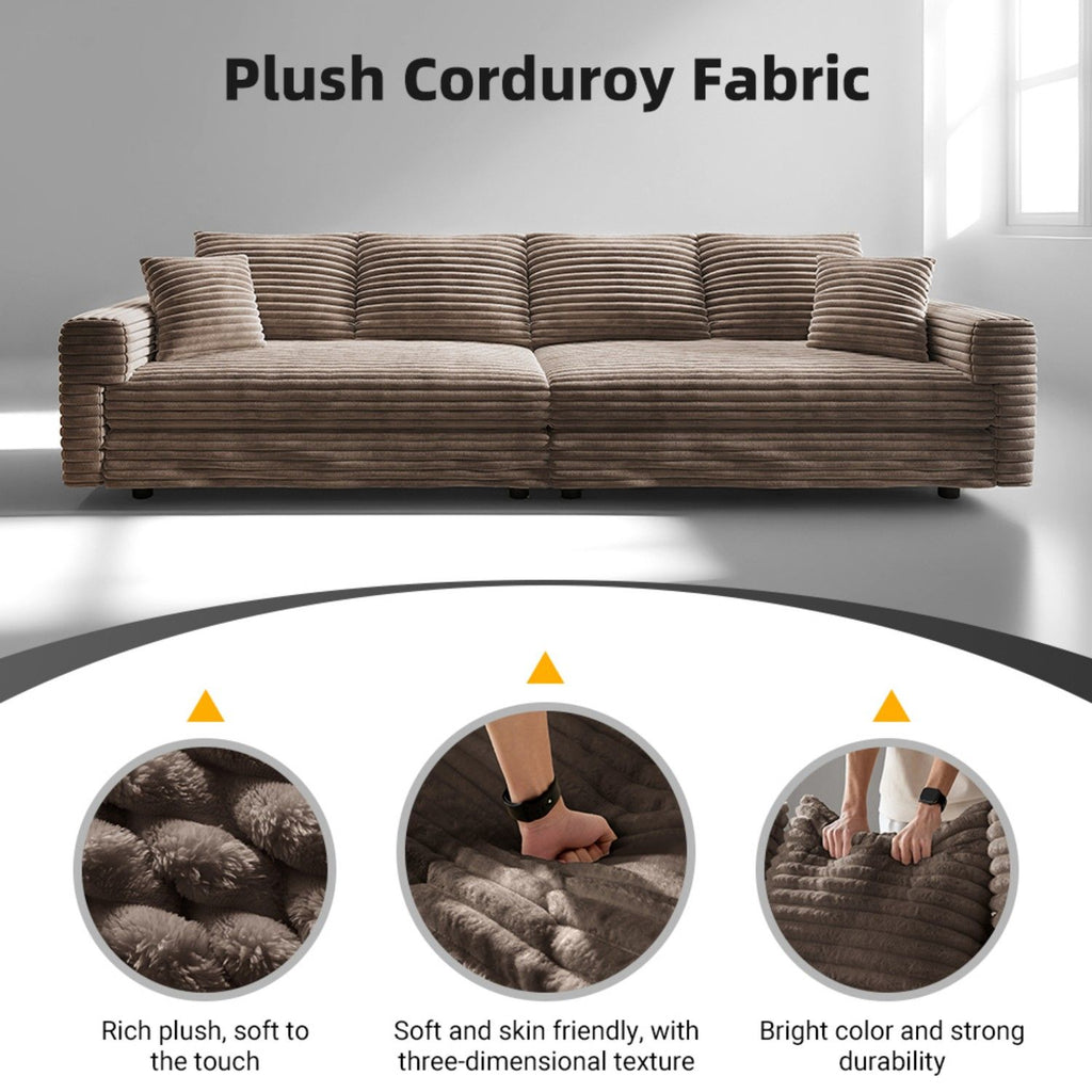 4 Seat Sofa, Deep Seat Couches With Soft Pillows
