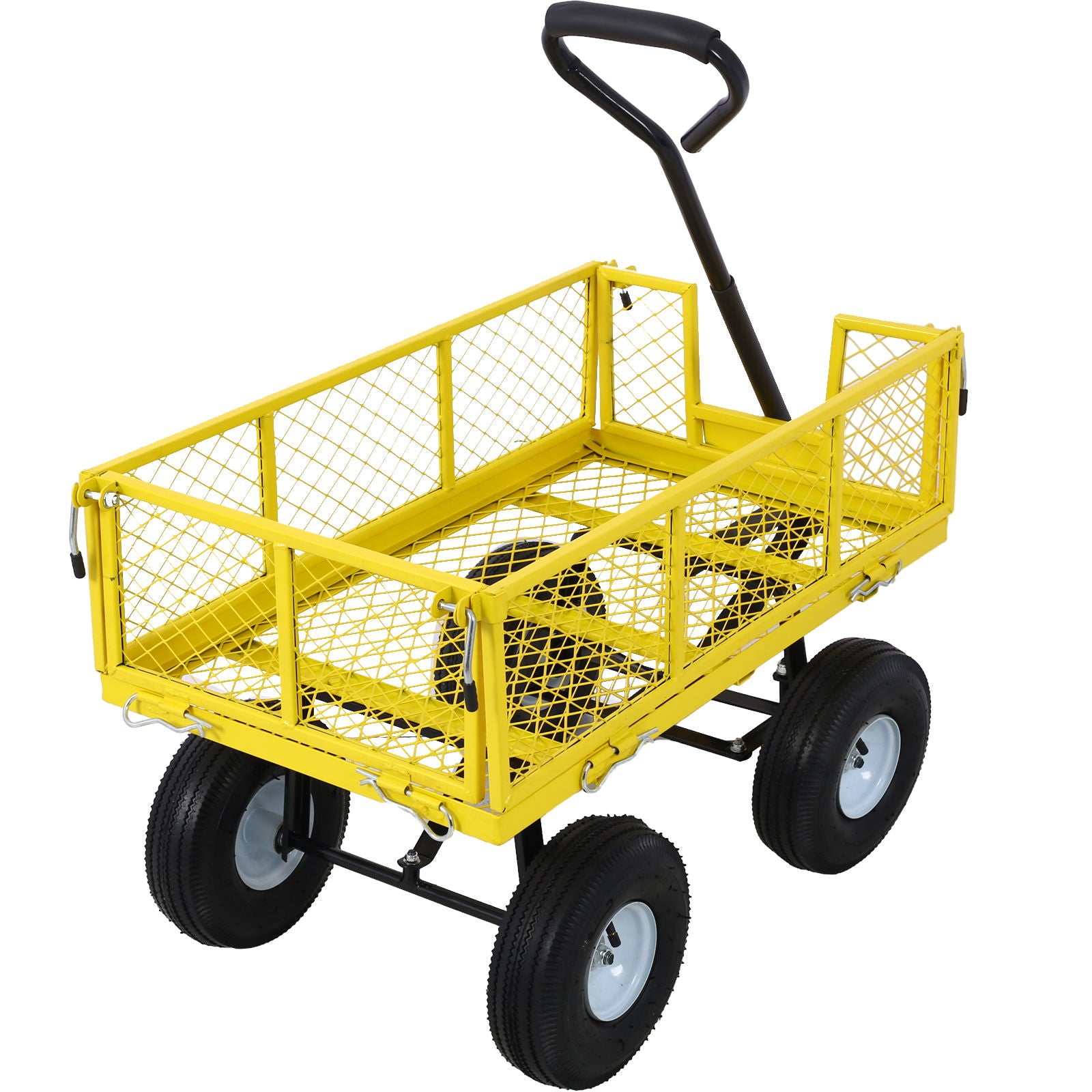 Heavy Duty Steel Garden Cart With Sides