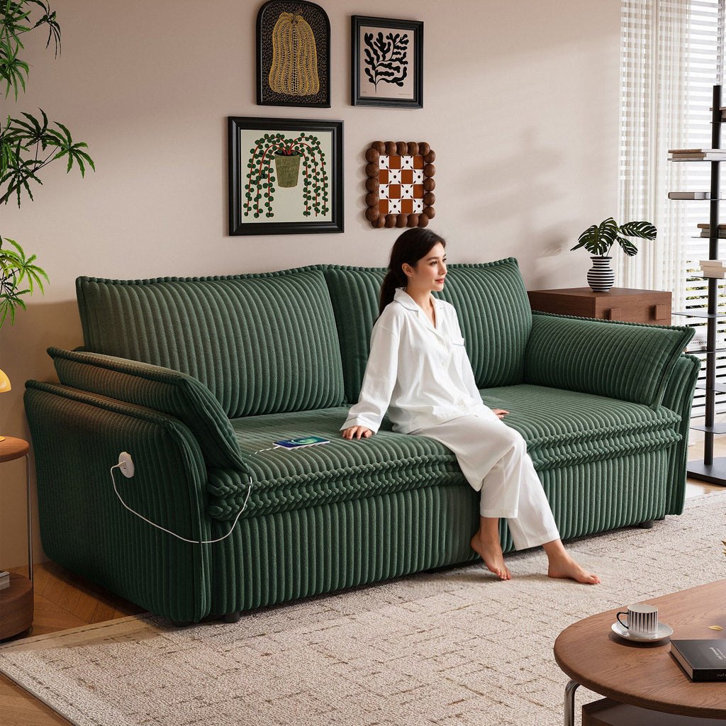 2 In 1 Convertible Sofa Bed, Multi Functional Living Room Furniture