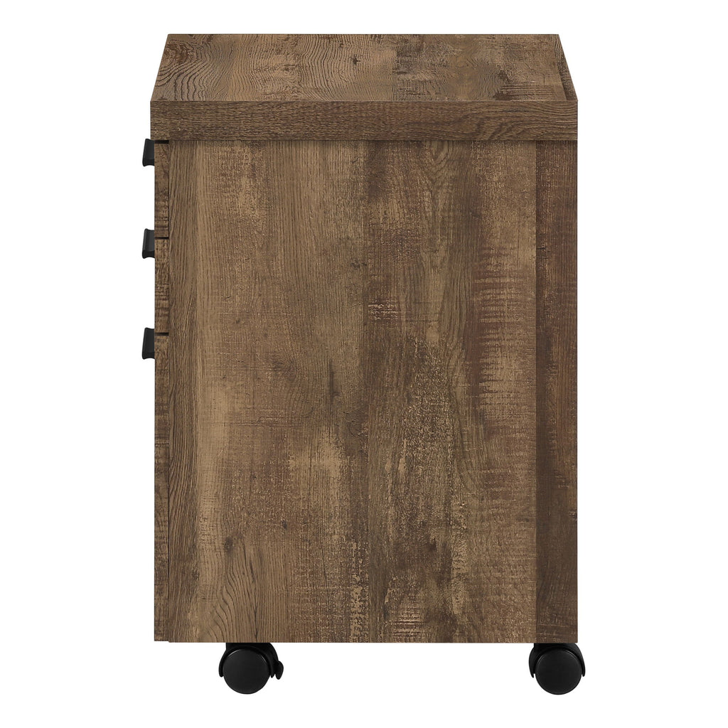 File Cabinet Rolling Mobile Storage Drawers Printer Stand For Office - Brown