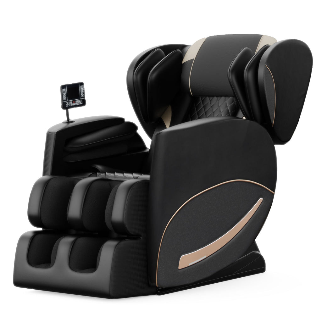 Zero Gravity Massage Chair Recliner With 10 Massage Heads And Full-Body Air Pressure - Black