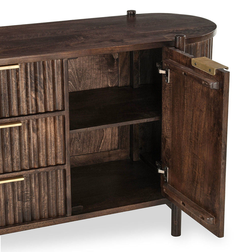 Redford - 2 Door 3 Drawer Buffet - Bark Brown