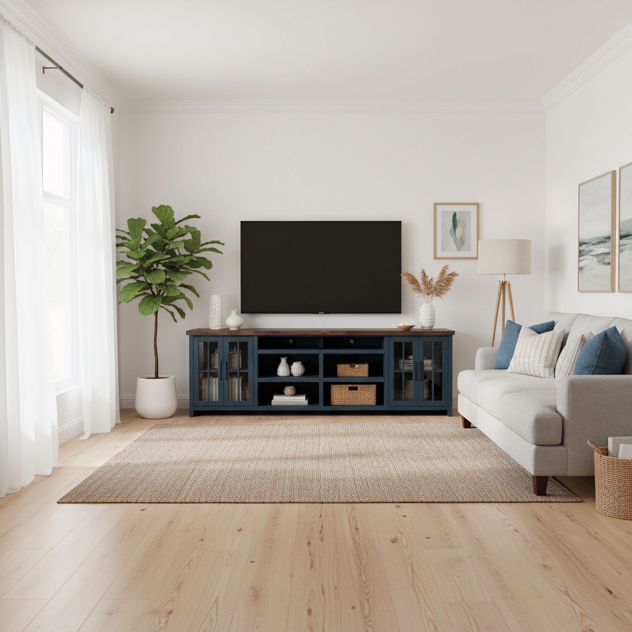 TV Stand Console & Cable Management