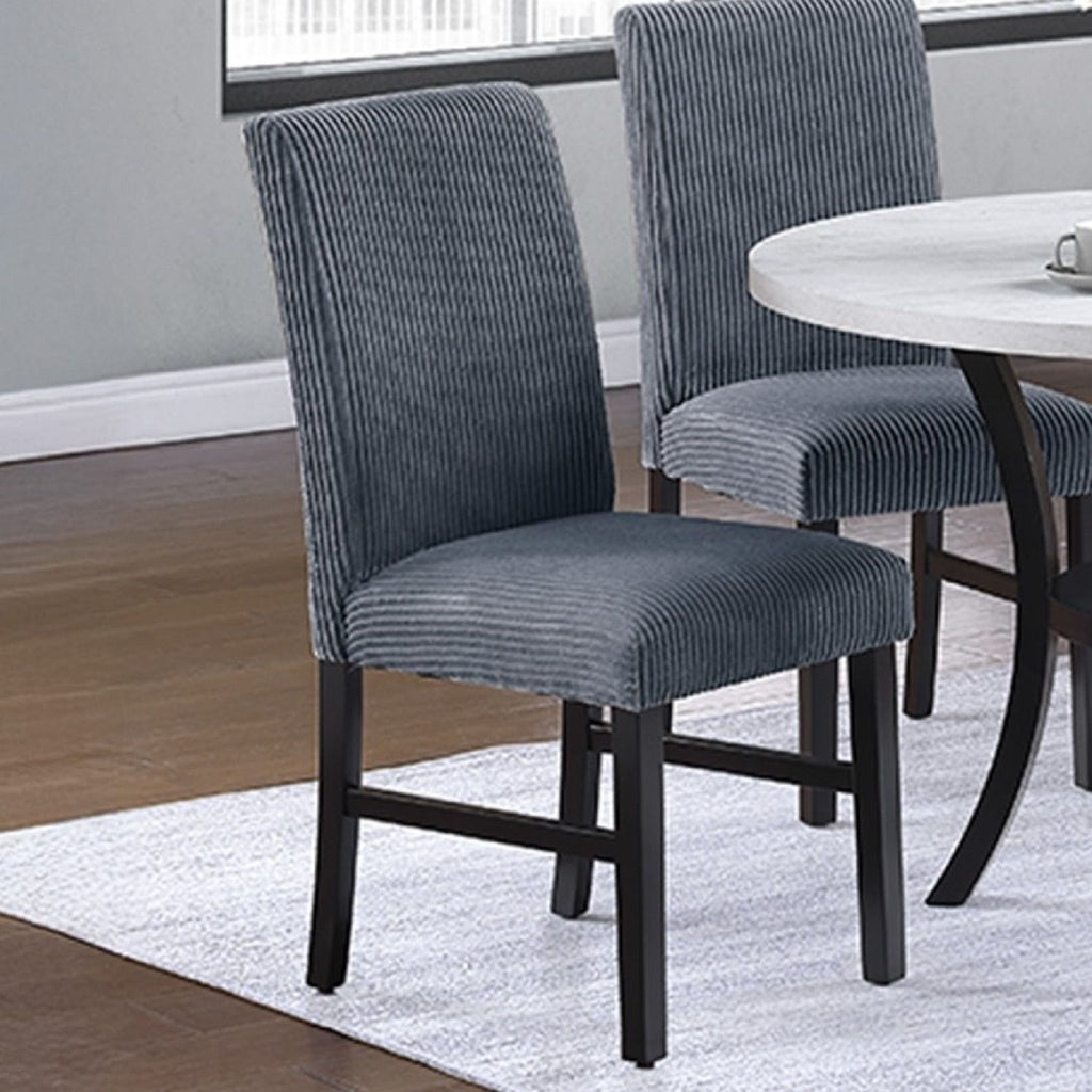 Elegant 5 Piece Dining Set Dark Chairs Top Table With Lower Shelf Kitchen Dining Room