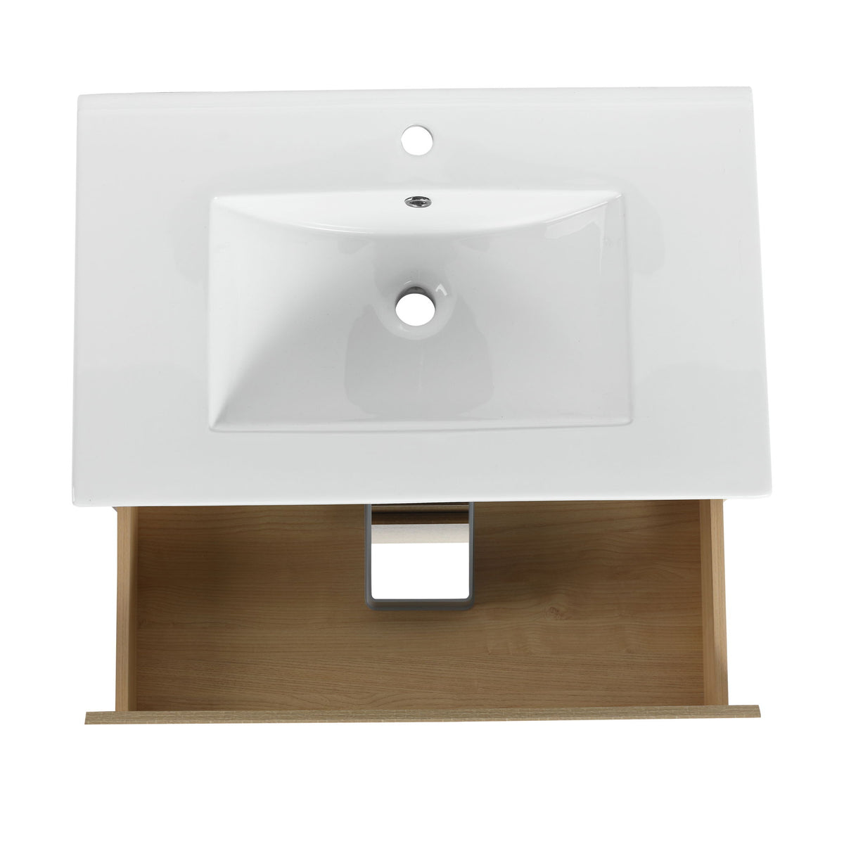 Wall Mounted Bathroom Vanity & Sink, 2 Soft Close Drawers