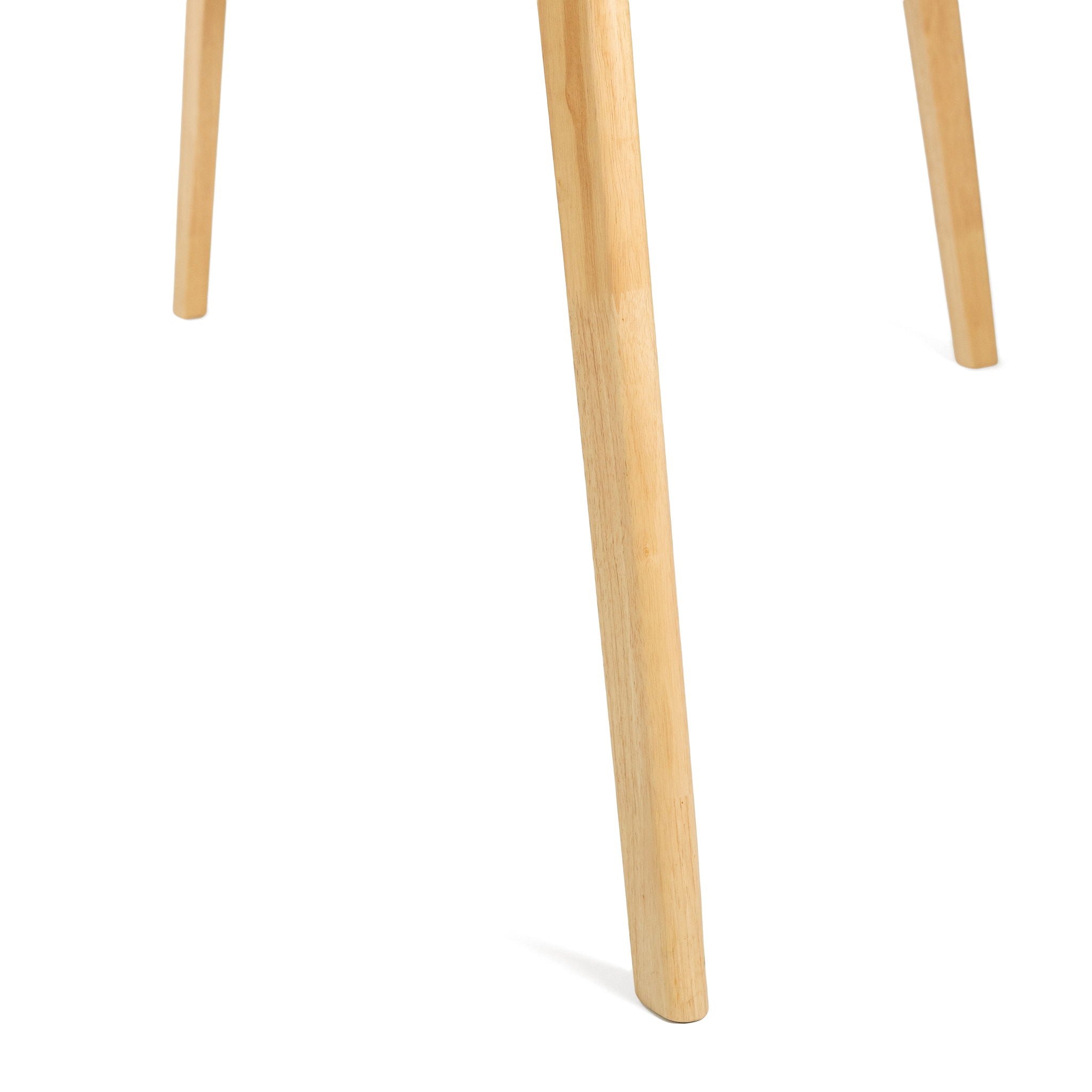 Dining Table With Splayed Rubberwood Legs & Faux Wood Tabletop, - White Oak