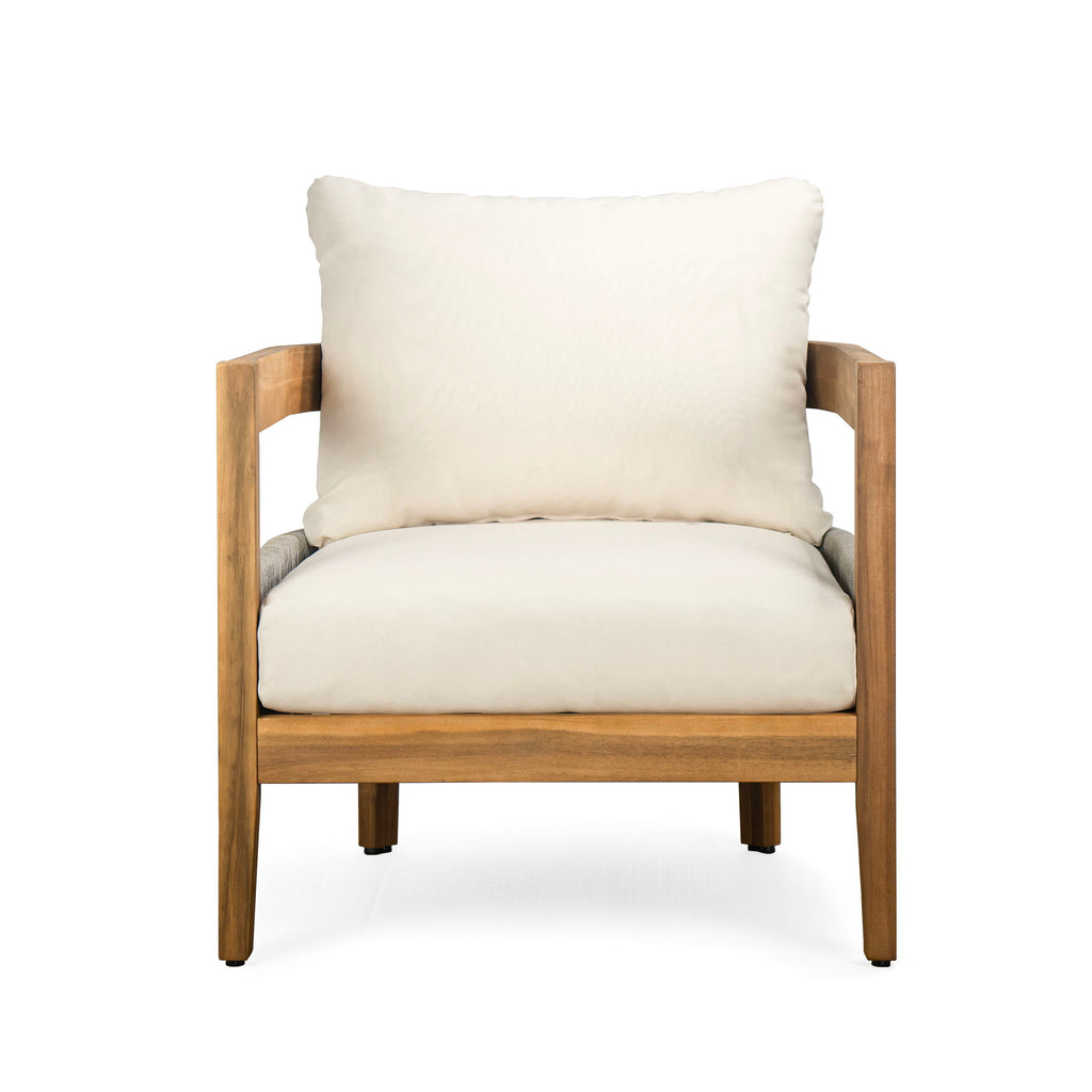 Porto - Outdoor Club Chair - Teak / Beige