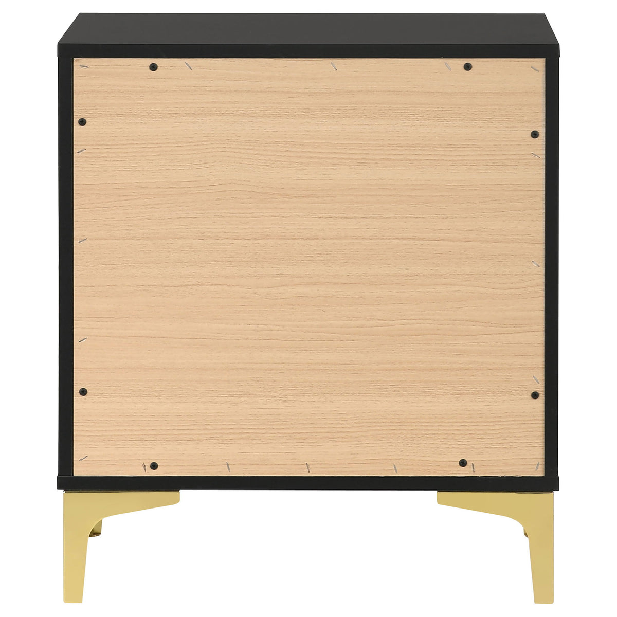 2 Drawer Rectangular Nightstand - Black