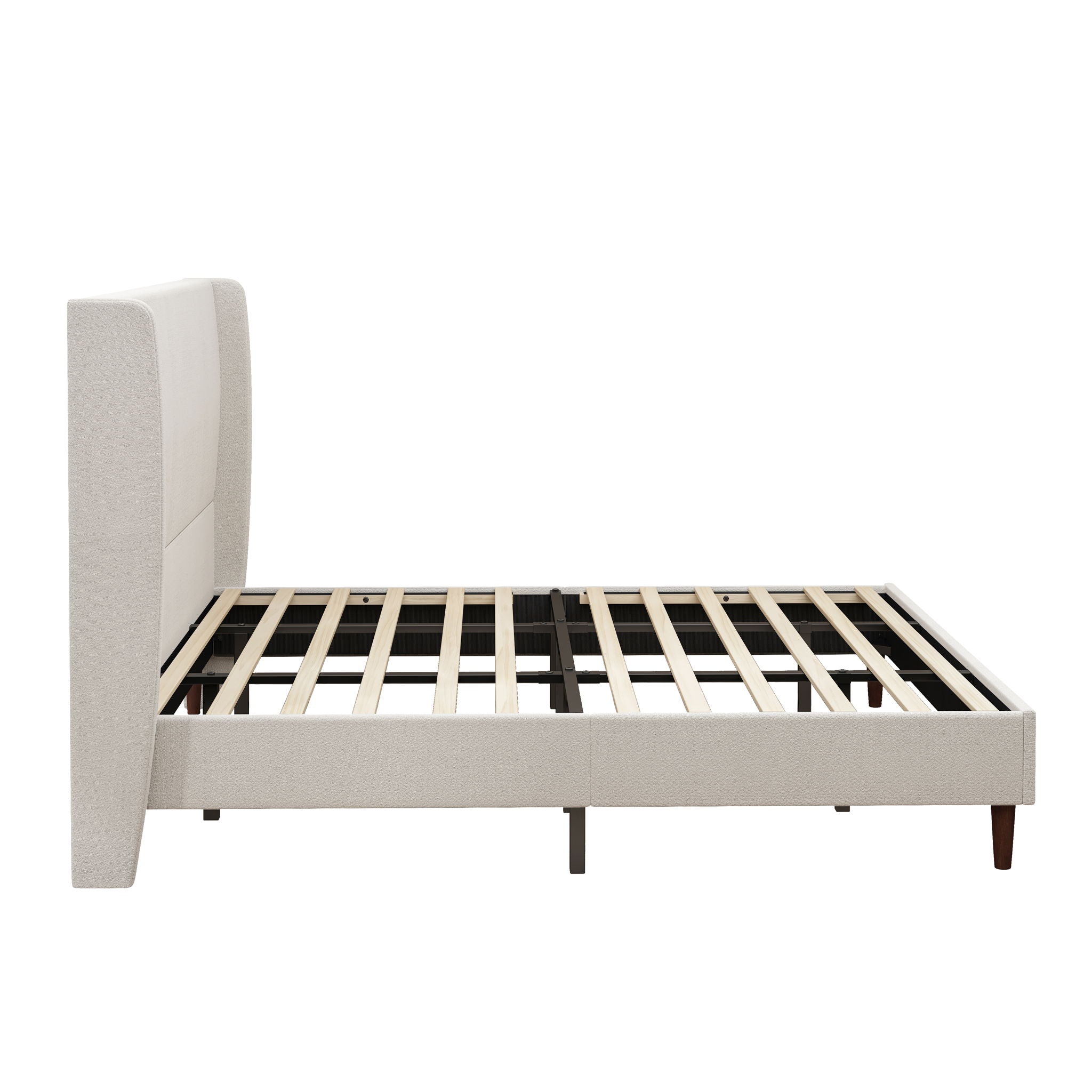 Upholstered Bed & High Headboard Design
