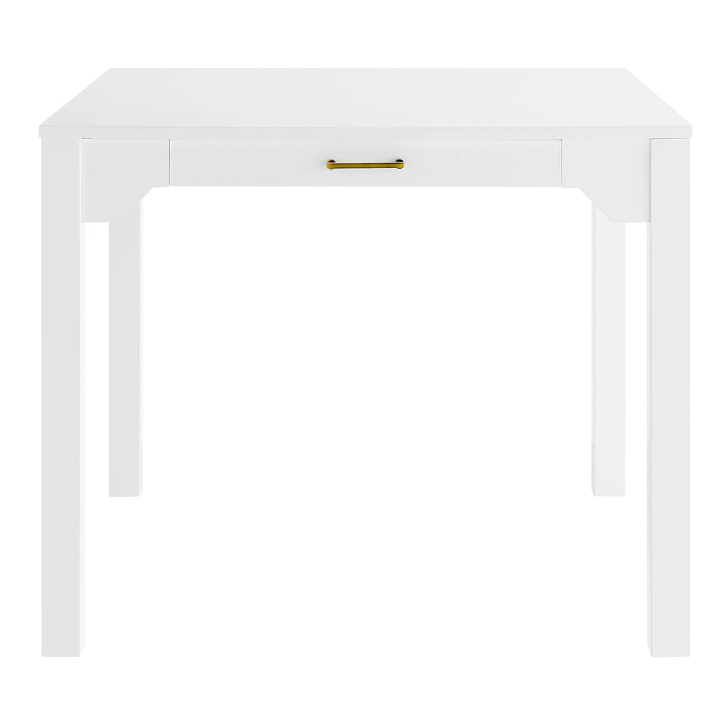 Alleyville - Square Dining Table With Storage Drawer - White