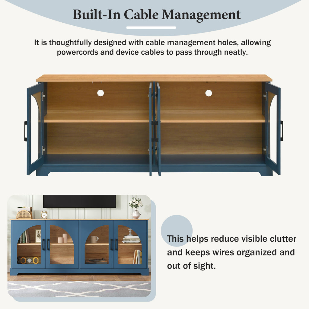 TV Stand With Semi Arched Doors