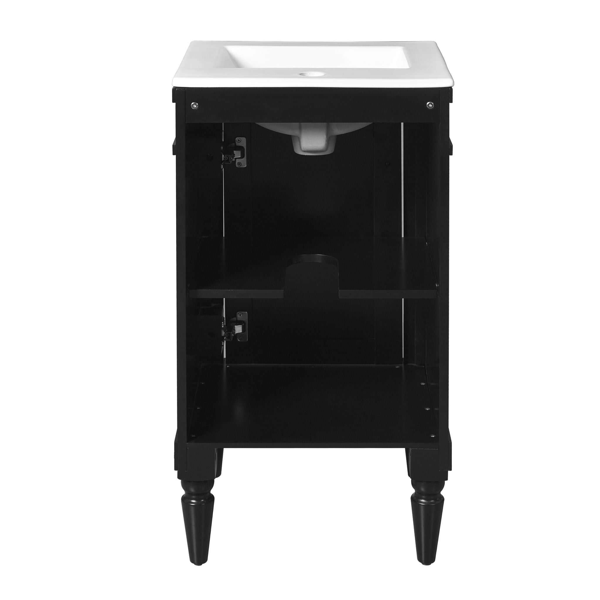 Bathroom Vanity With Sink, Storage Cabinet With Door, Drop In Sink, Compact Freestanding Design