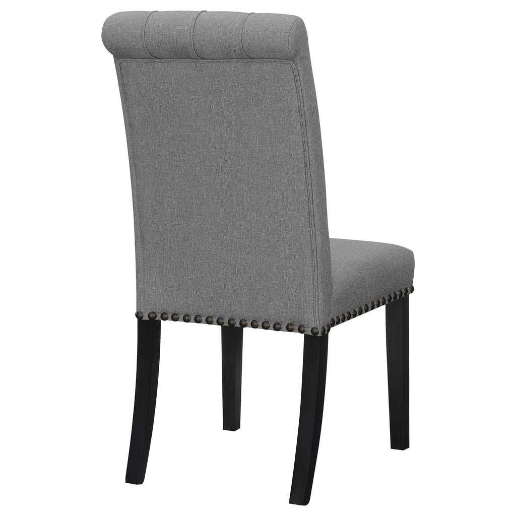 Tufted Rolled Backrest Side Chairs (Set of 2)