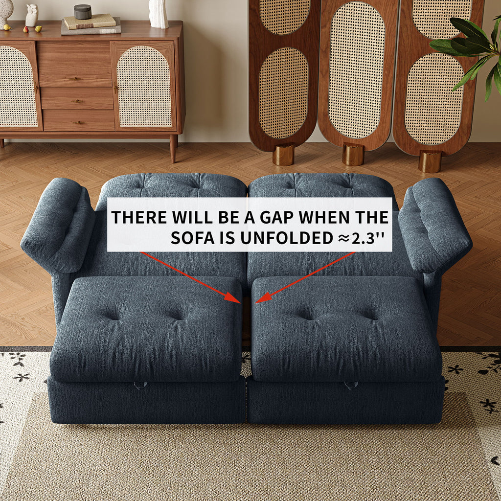 Sofa Bed, 2 In 1 Design For Living Rooms