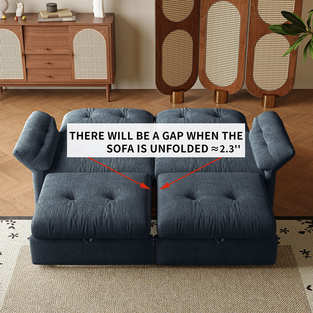 Sofa Bed, 2 In 1 Design For Living Rooms