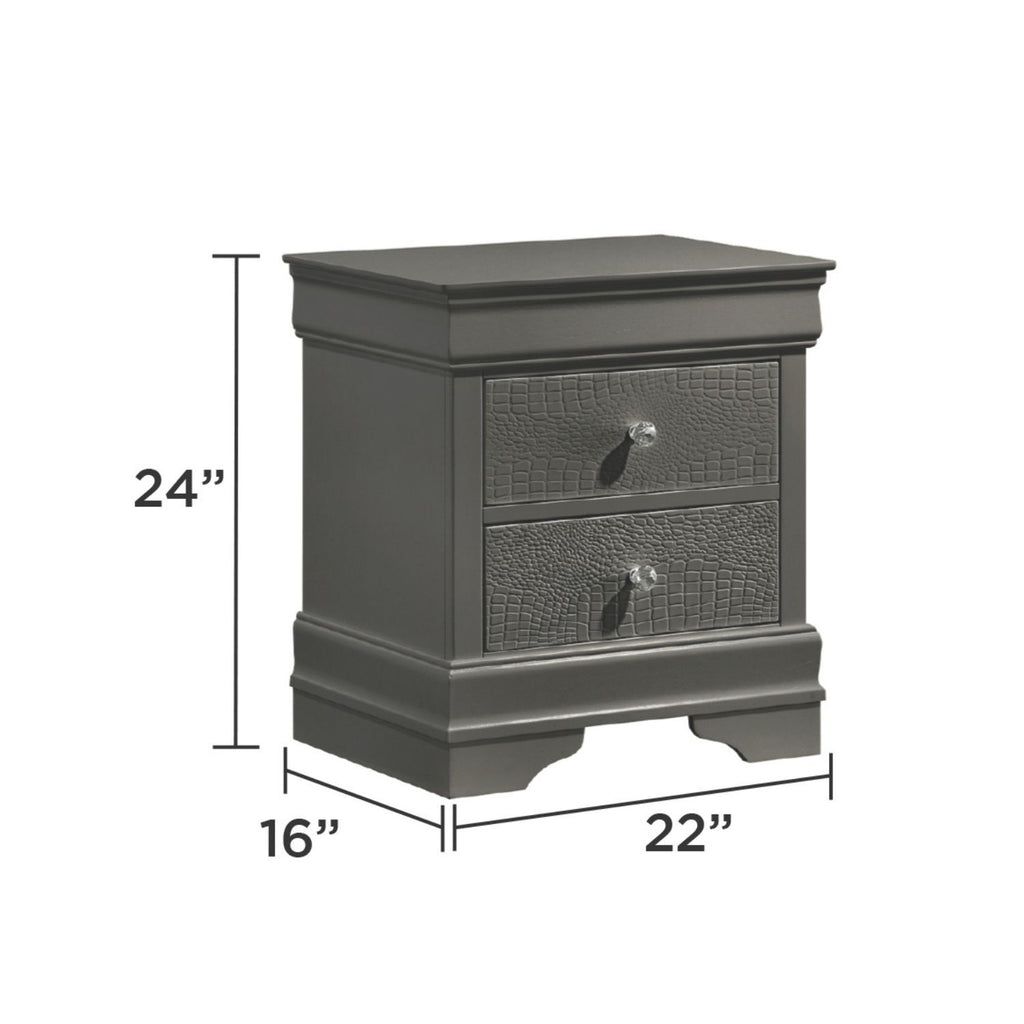 Blaze - 2 Drawer Modern Nightstand
