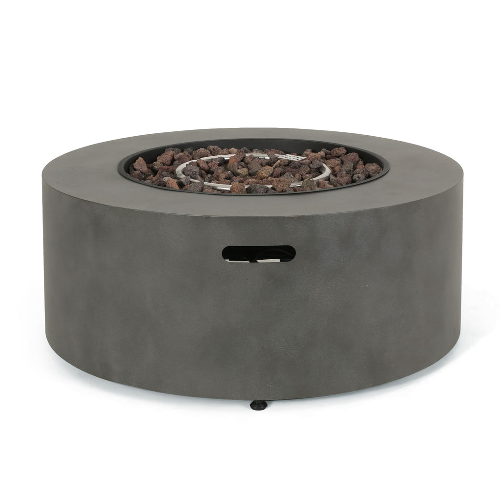 Round Iron Fire Pit With 40, 000 Btu