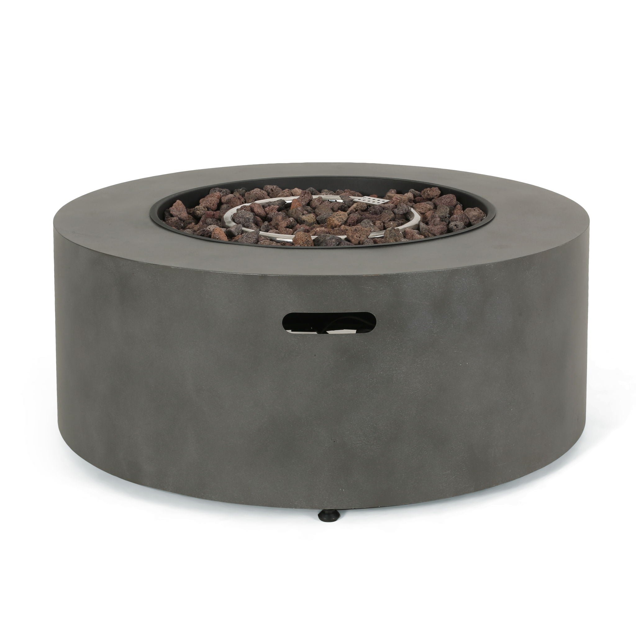 Round Iron Fire Pit With 40, 000 Btu
