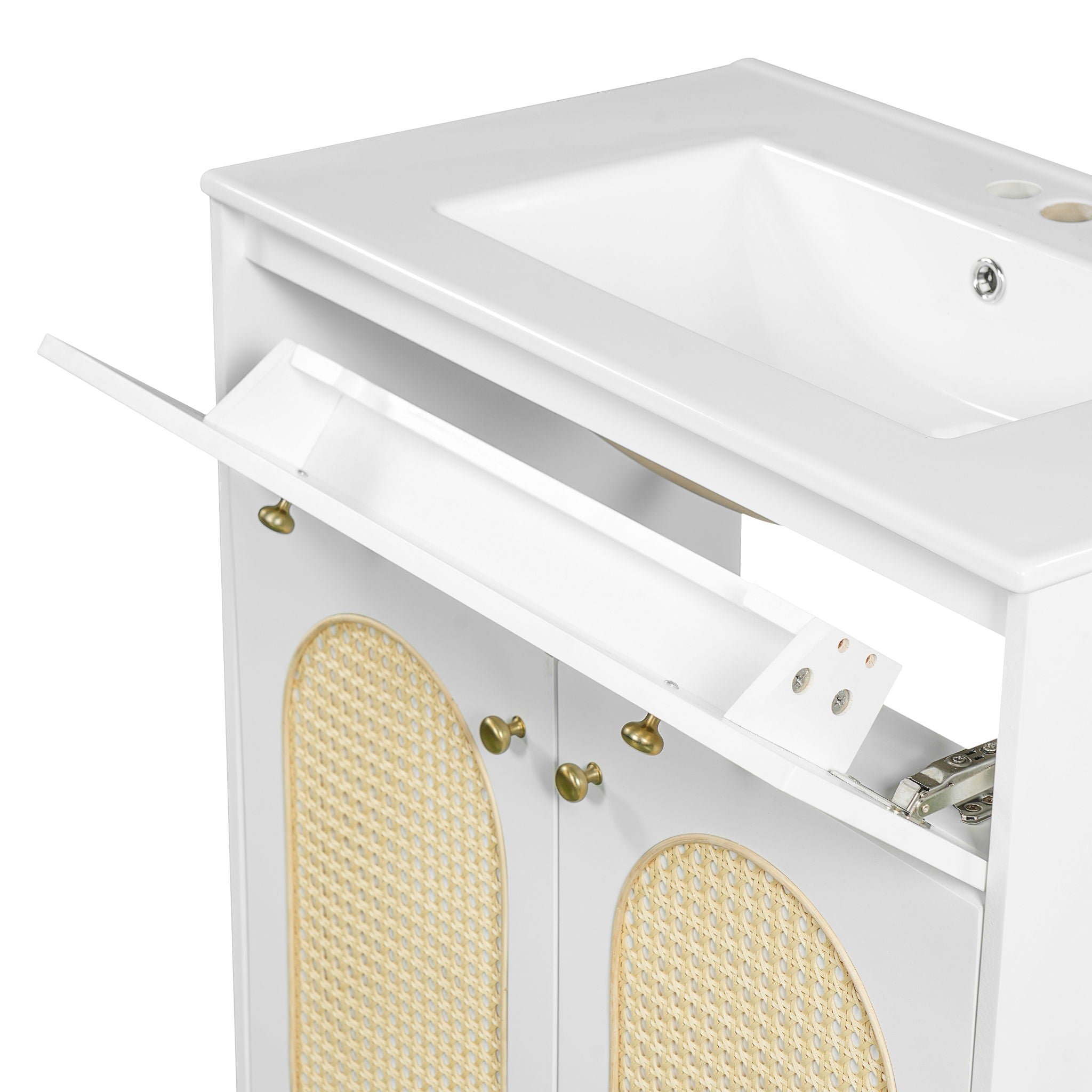 Modern Bathroom Vanity With Sink, Cabinet With Adjustable Shelf