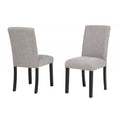 Upholstered Dining Room Kitchen Side Chairs (Set of 2) - Black / Gray