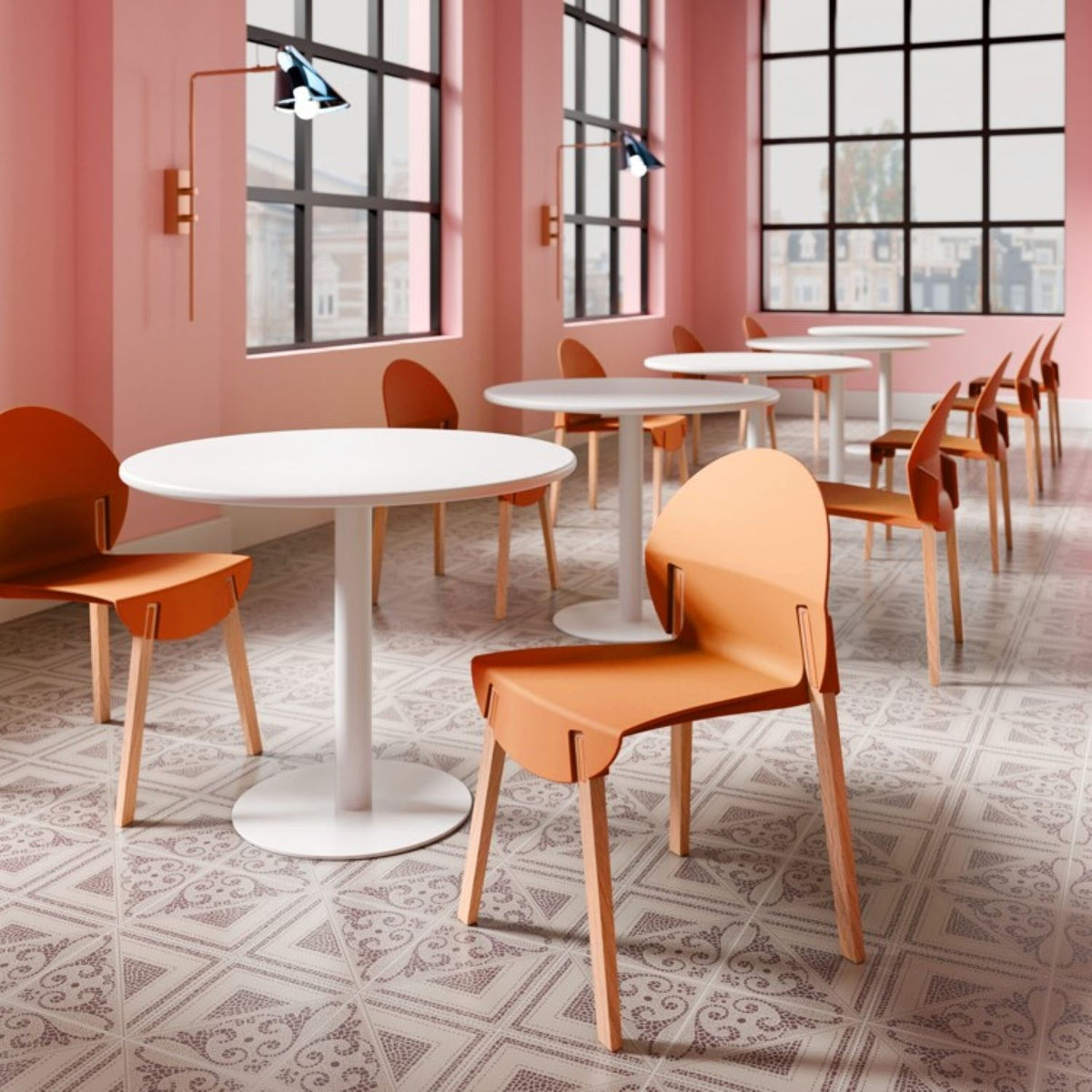 4 Piece Set Of Single Chairs With A Design Combining Modern And Traditional Elements