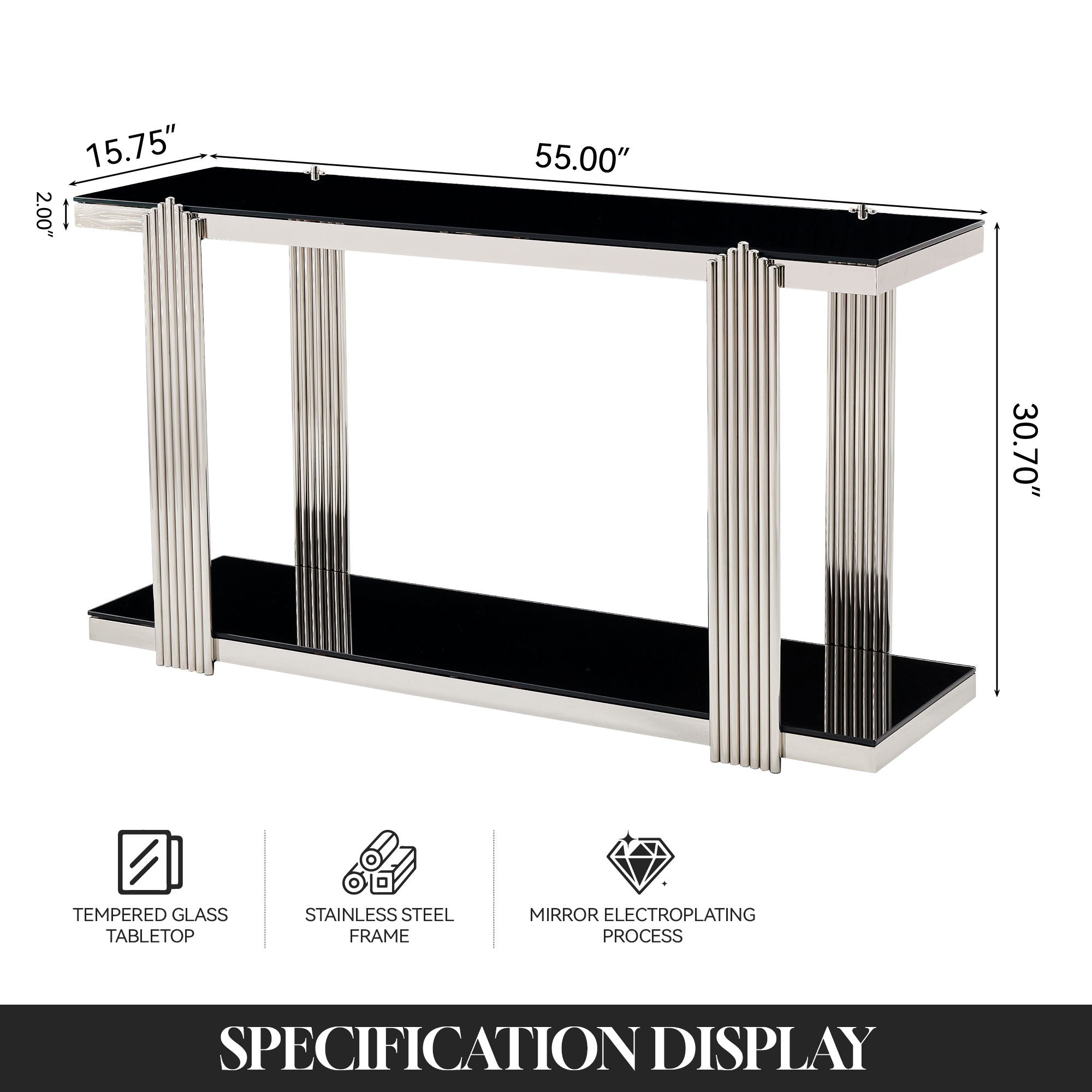Console Table With Double Tier Storage