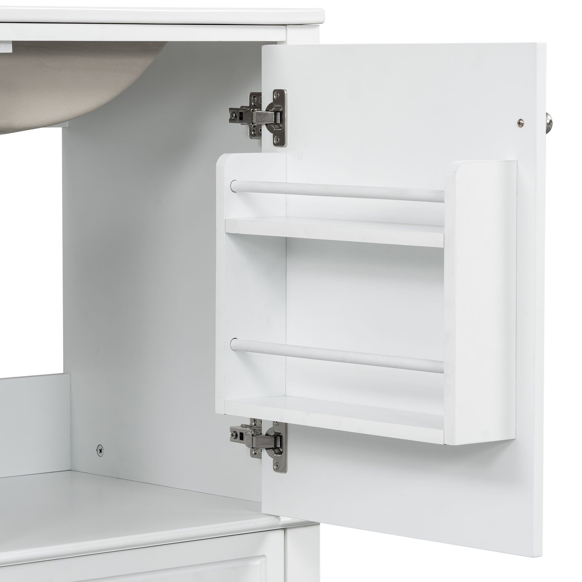 Freestanding Bathroom Vanity With Sink, Soft Close Door, 3 Drawers