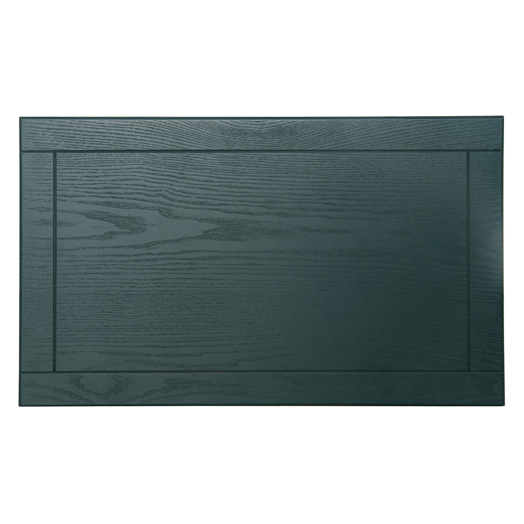 Hollow Carved 3 Drawer Dresser With Metal Handles, Storage Chest For Living Room Or Bedroom - Blackish Green
