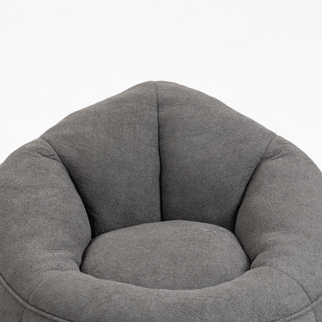Bedding Bean Bag Sofa Chair High Pressure Foam With Footrest