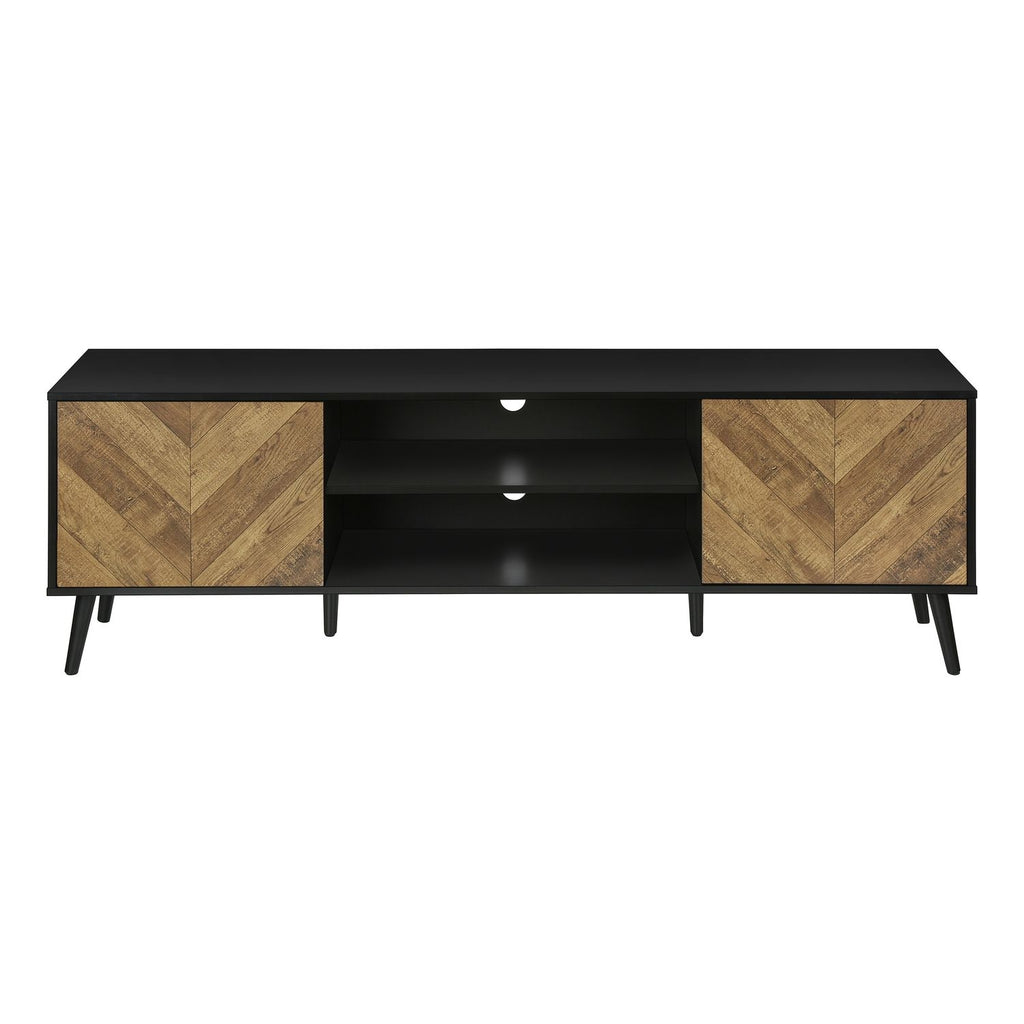 TV Stand, Console, Media Entertainment Center, Storage Cabinet, Modern Design - Black