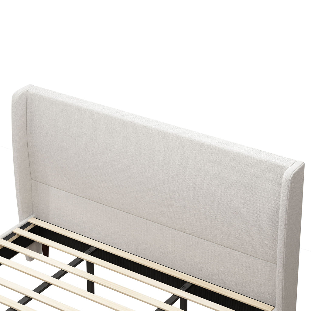 Upholstered Bed & High Headboard Design