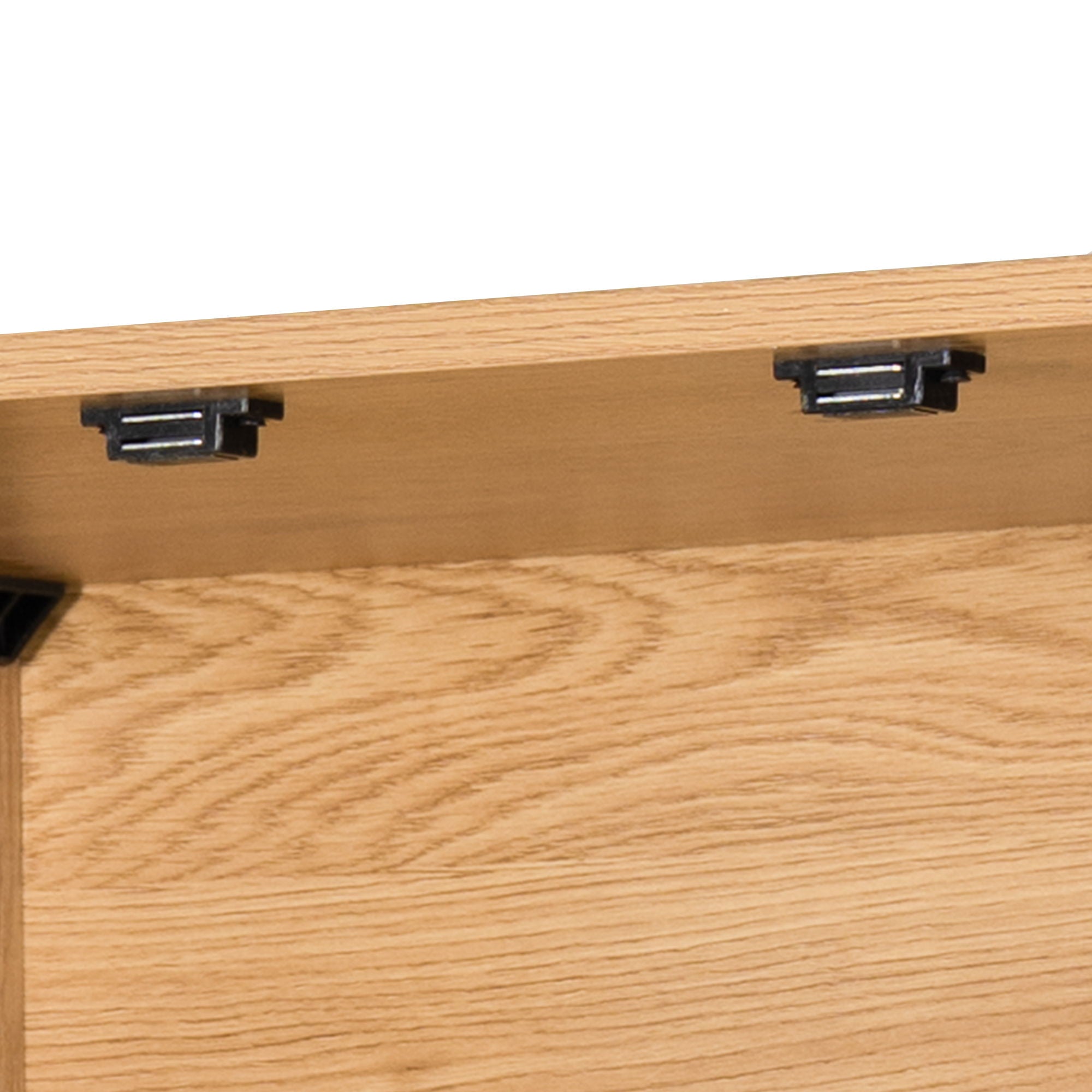 Fluted Kitchen Pantry Cabinet With 3 Keyboard Drawers & 6 Door Shelves Adjustable