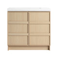 Freestanding Bathroom Vanity With Sink & 2 Soft Close Cabinet Doors