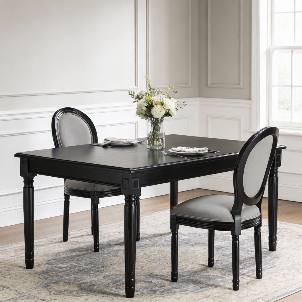 Upholstered & Round Back Dining Chairs (Set of 2)