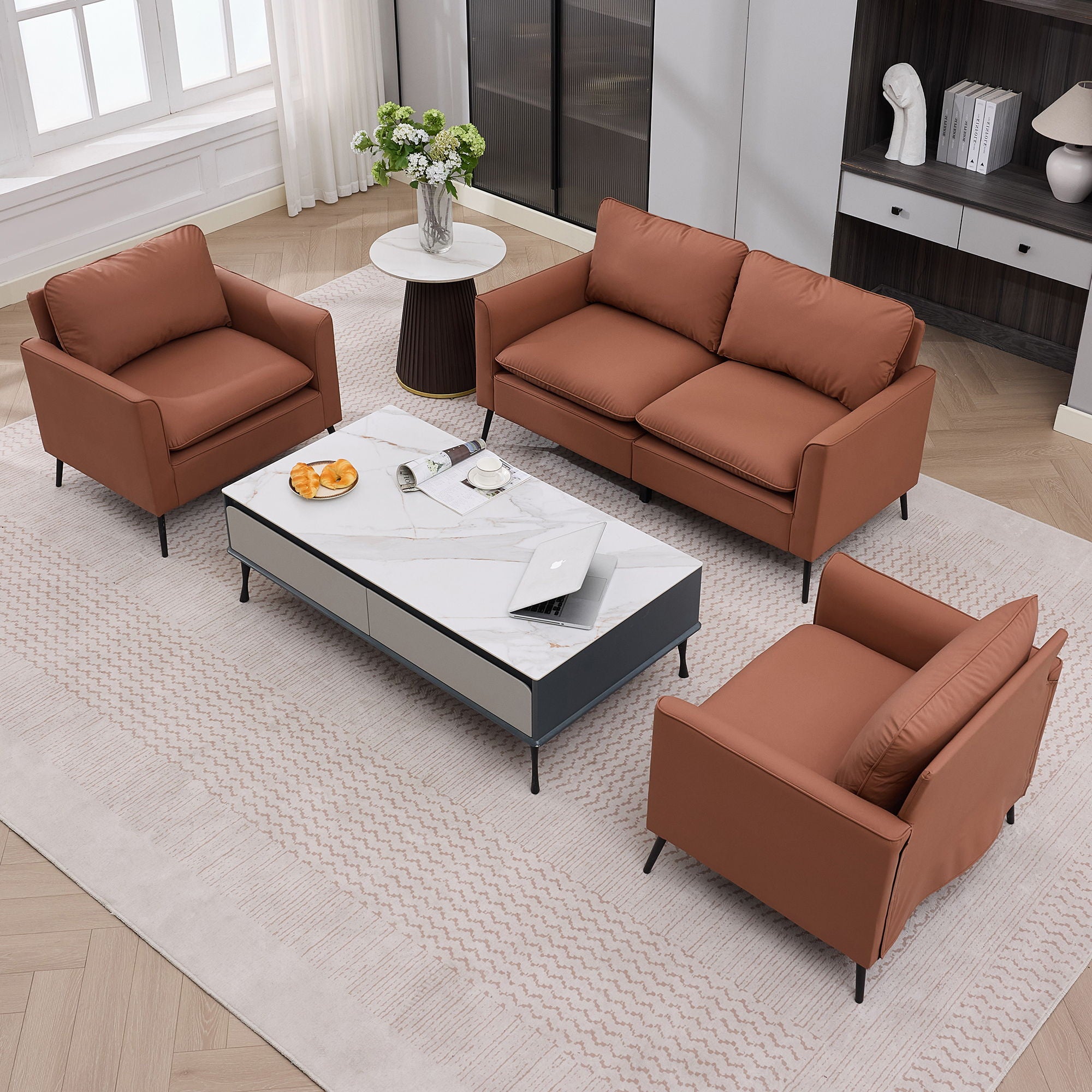 Upholstered Loveseat, For Living Room