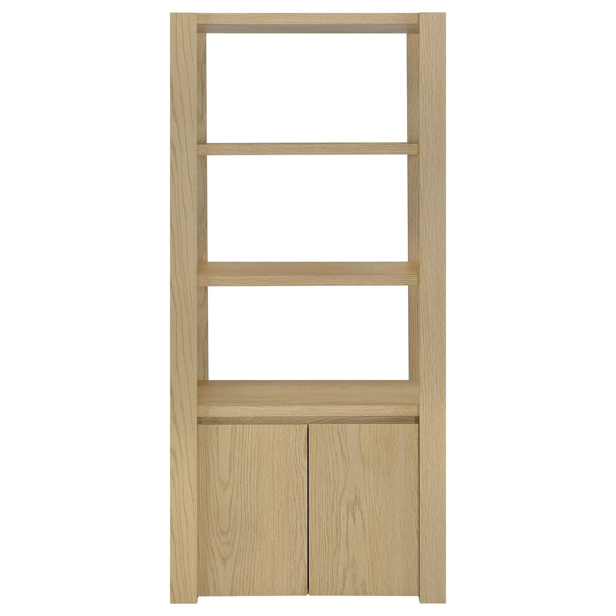 Susac - 3 Piece Entertainment Center With TV Stand And Media Towers - Light Oak
