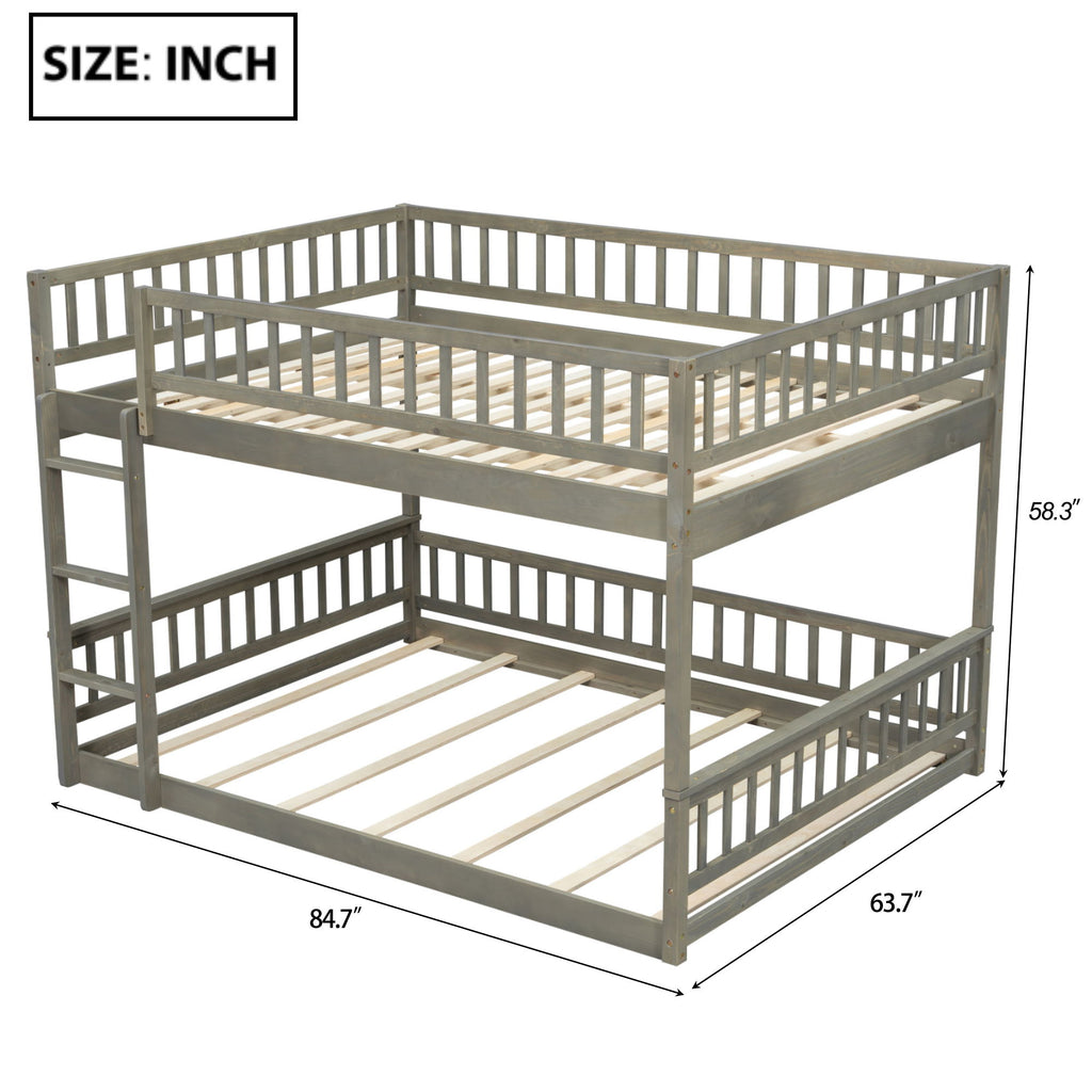 Bunk Bed With Ladder And Guardrails